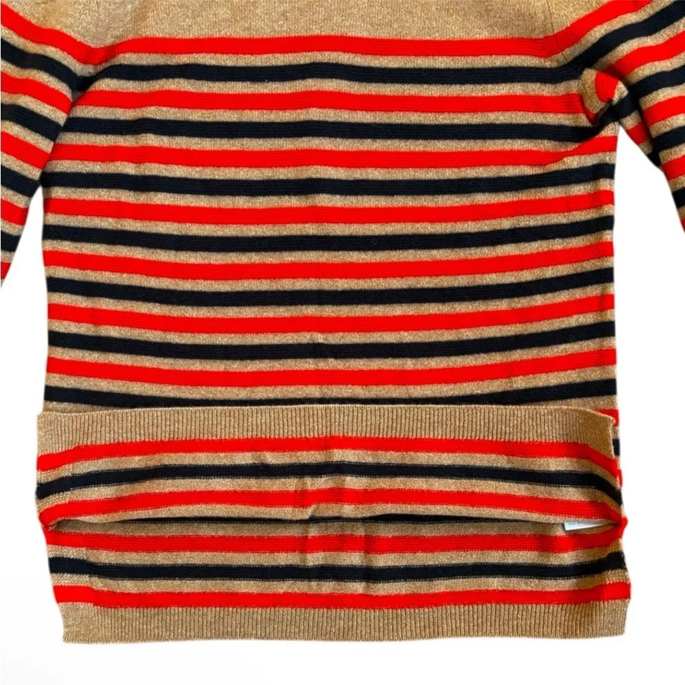 J. Crew Everyday 100% Cashmere Striped Crewneck Sweater Women’s Size XS EUC